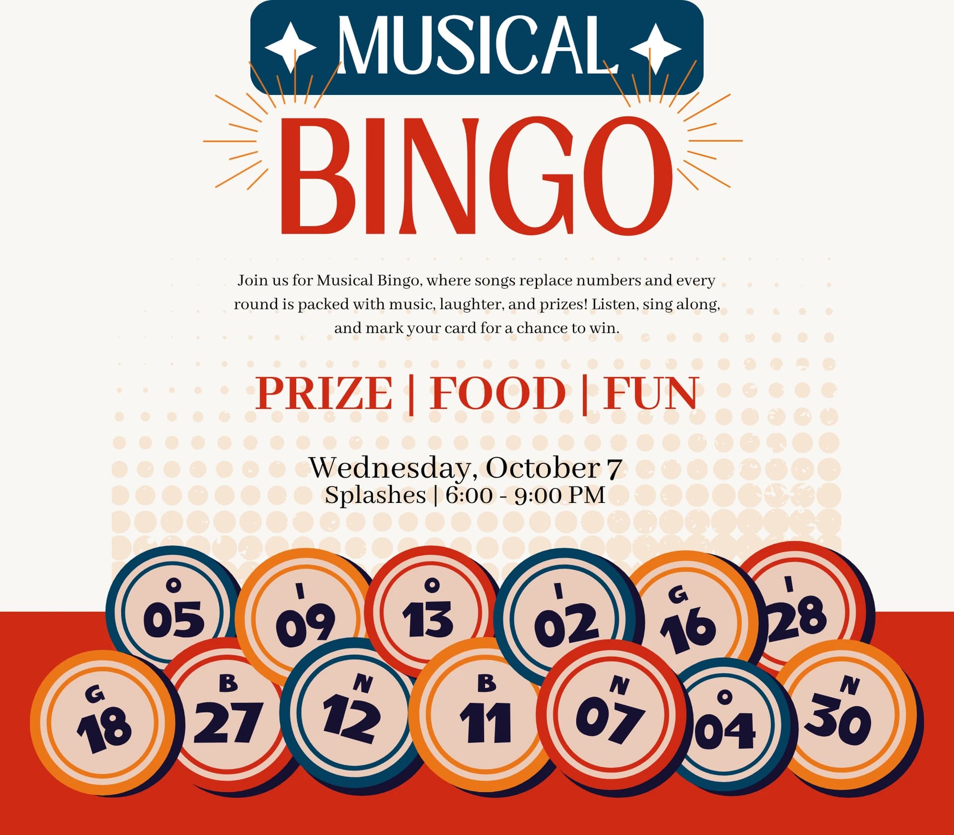 Musical Bingo — original club flyer