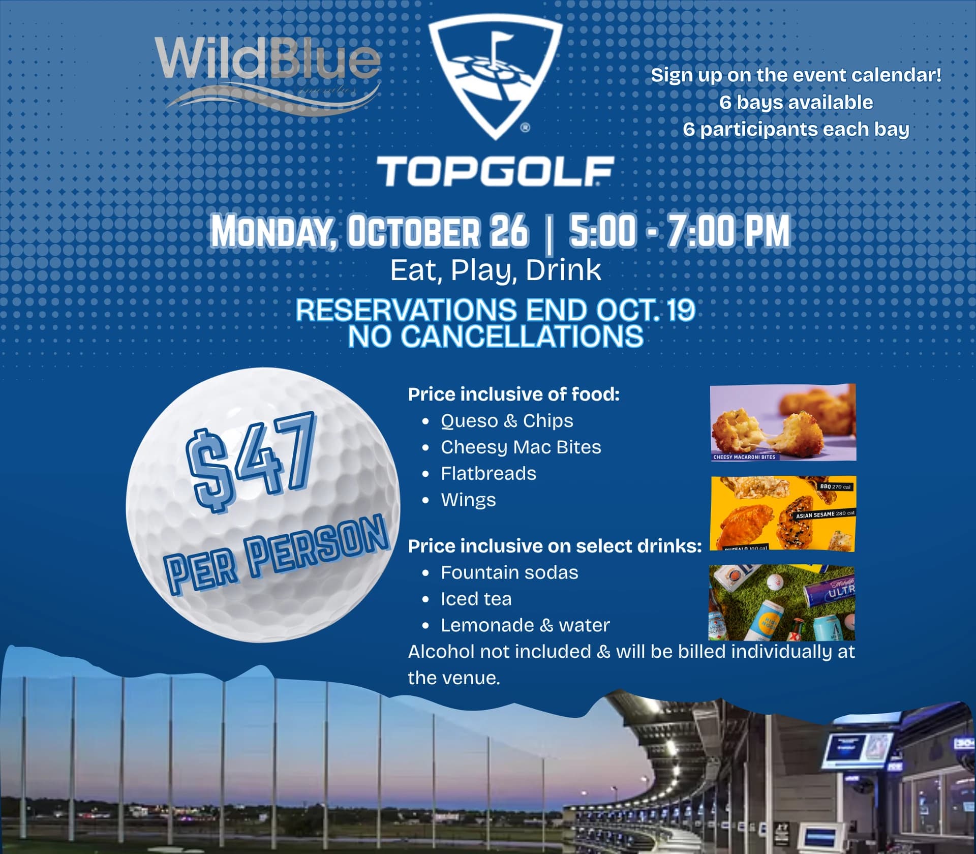 Topgolf outing — original club flyer