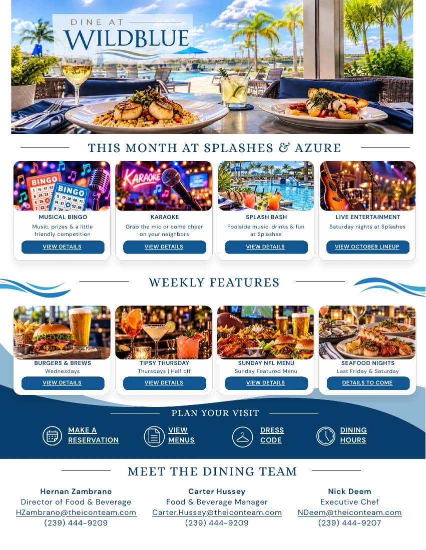 Splash Bash — original club newsletter page