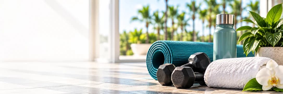 Fitness equipment and spa towels from the October newsletter