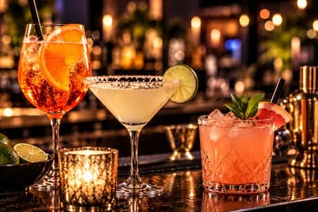 Cocktails pictured in the October newsletter