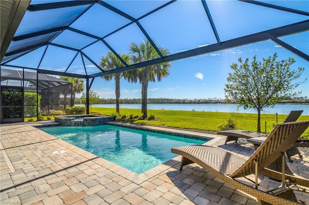 Private pool, spa, and Indigo Lake view
