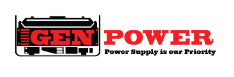 Gen Power logo with generator mark and company tagline
